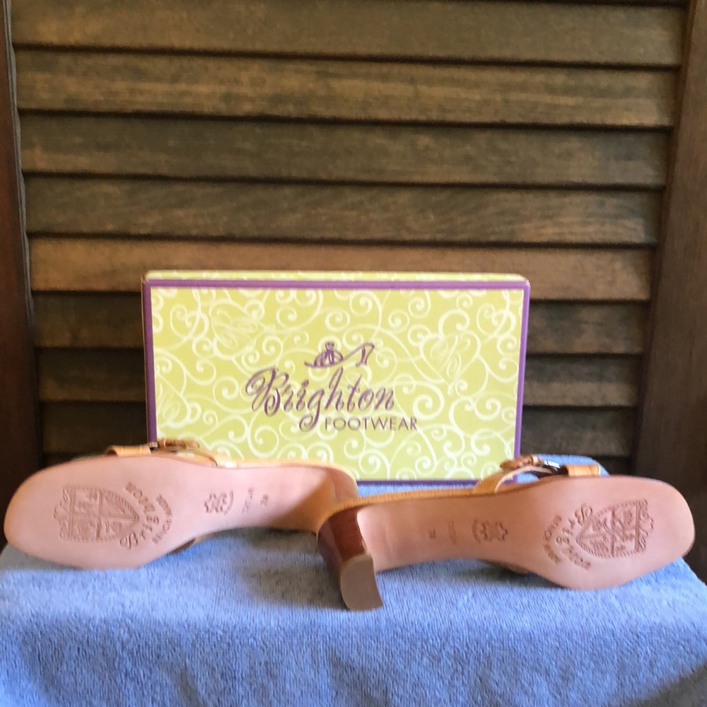 Brighton Tan Heeled Sandals - Picture 3 of 5